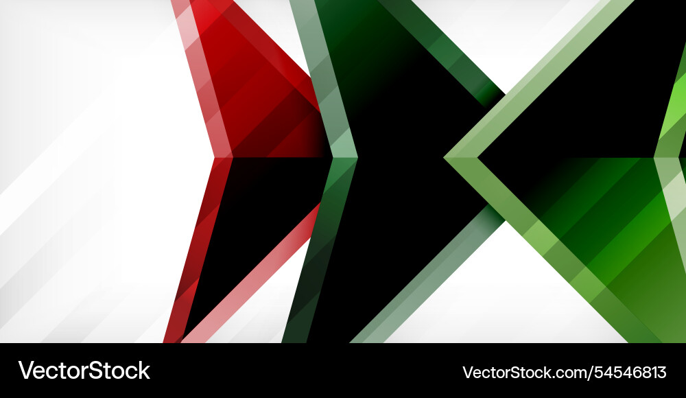 Abstract background color triangles and arrows vector image