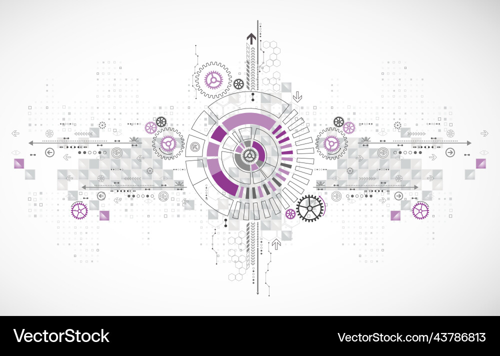 Abstrakte Hintergrundkreistechnologie oder Wissenschaft Abstrakte Hintergrundkreistechnologie oder Wissenschaft vektorbild