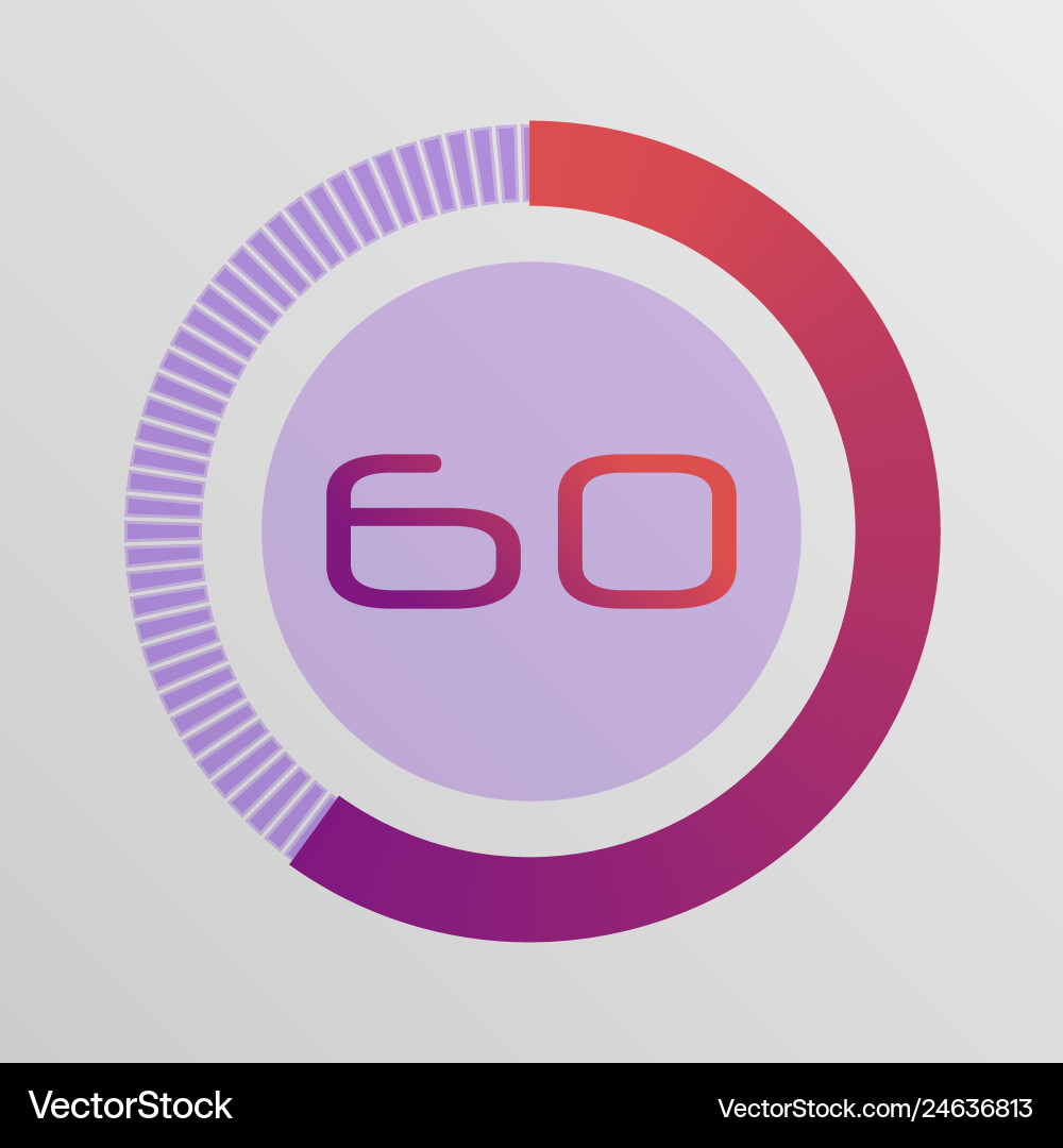 Circular interval timer Circular interval timer vector image