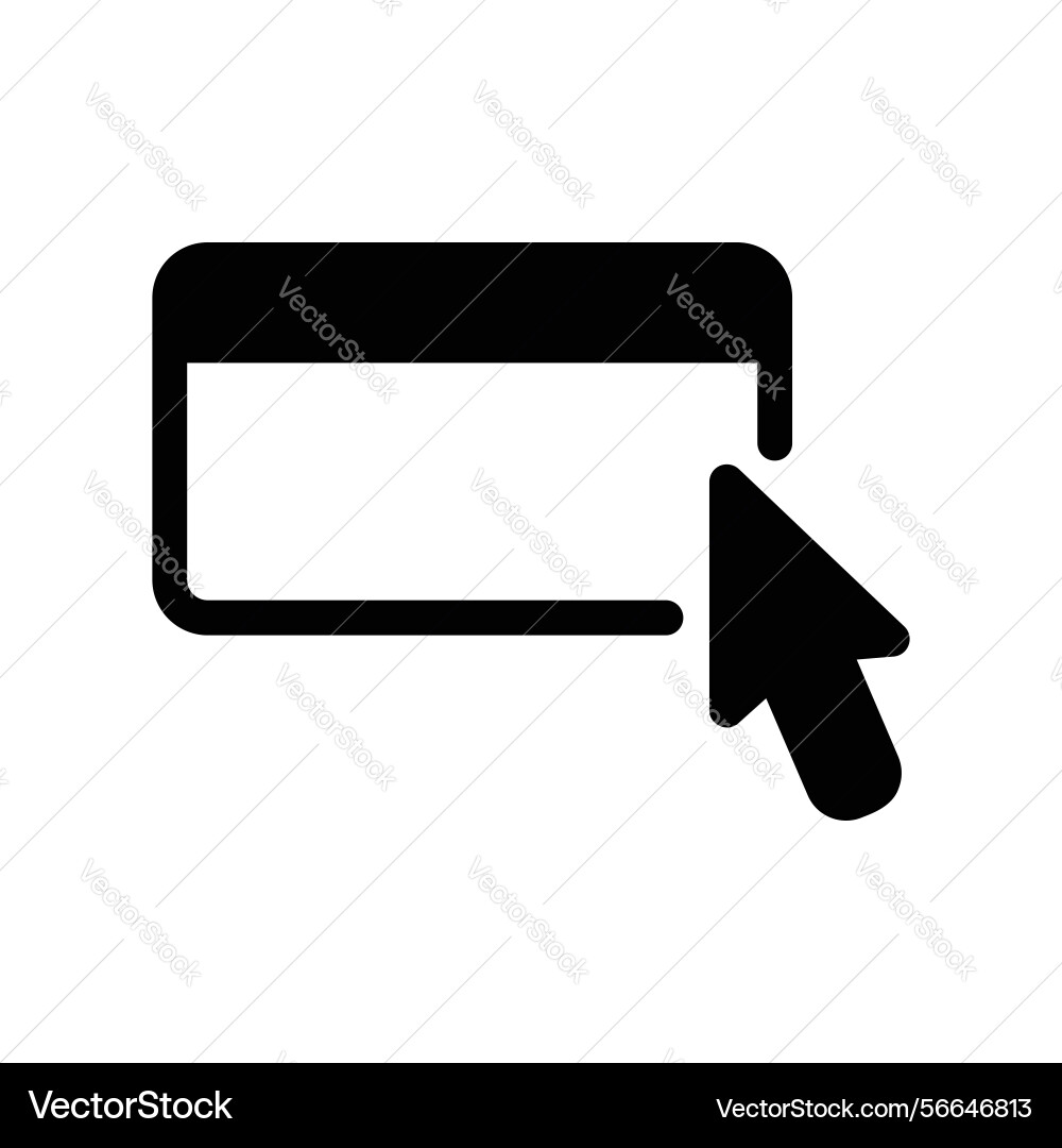 Credit card with mouse pointer selecting online vector image