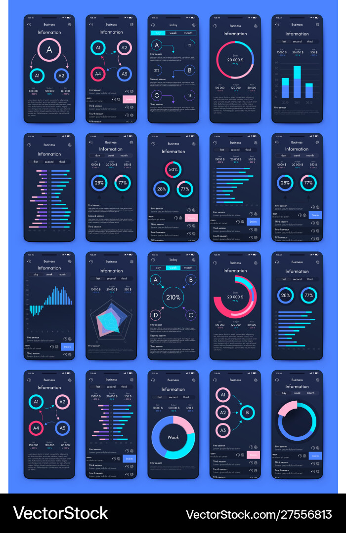 Different ui ux gui screens and flat web icons Different ui ux gui screens and flat web icons vector image