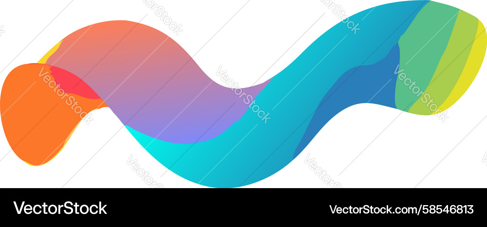 Fluid Wave Gradient Element Vector Image