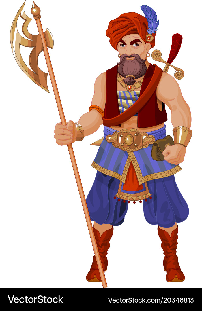 Guardsman with halberd Vector Image