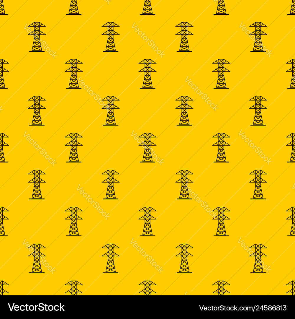 High Voltage Power Lines Pattern vector image