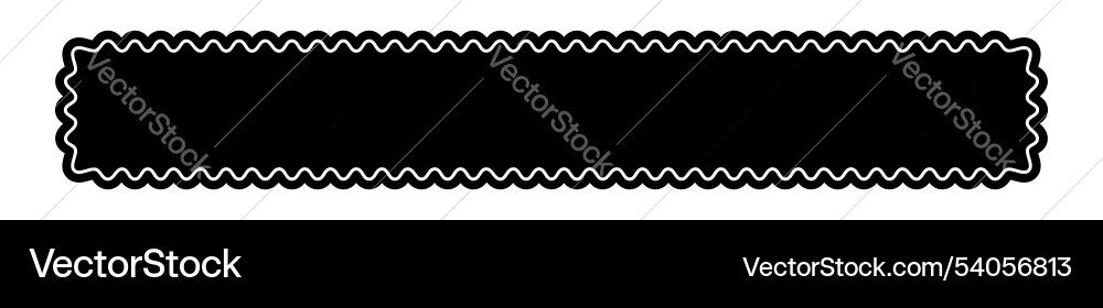 Rectangle shape with scalloped edges empty tag Rectangle shape with scalloped edges empty tag vector image