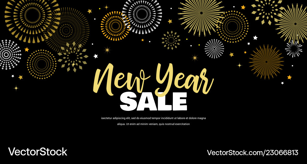 Sale banner background for new year shopping Sale banner background for new year shopping vector image