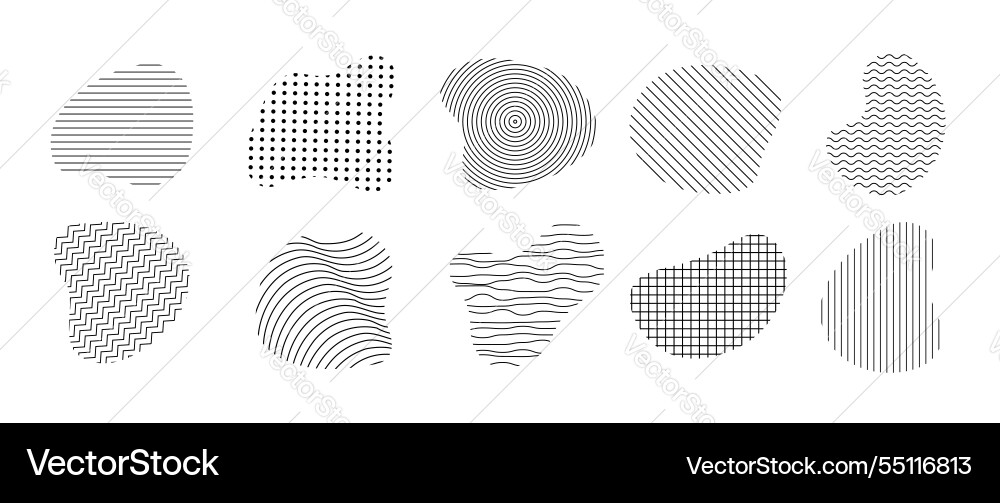 Set of freeform or irregular blob simple liquid Set of freeform or irregular blob simple liquid vector image