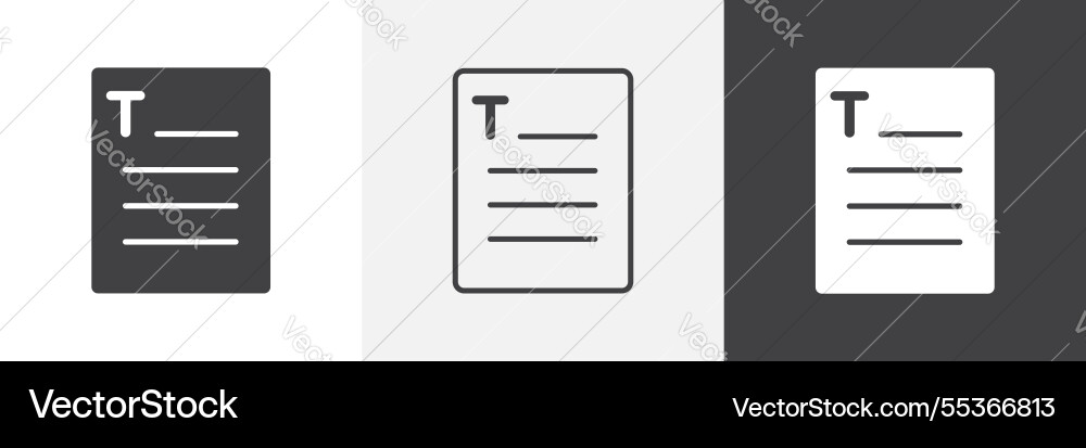 Text icons collection graphic designs for ui Vector Image