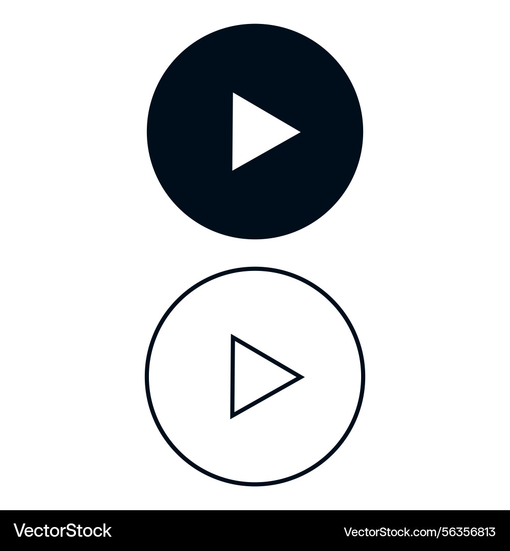This set features glossy play buttons esse vector image