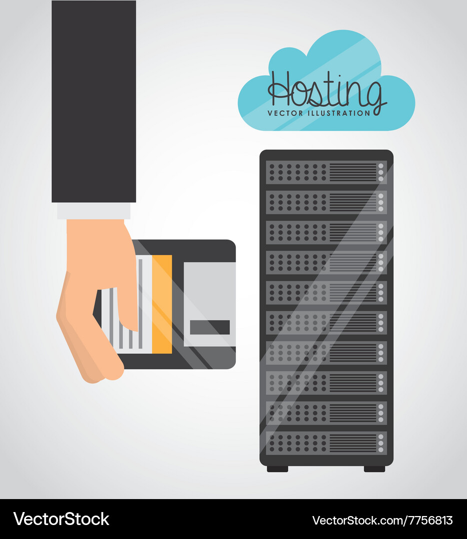 Web hosting design Vector Image