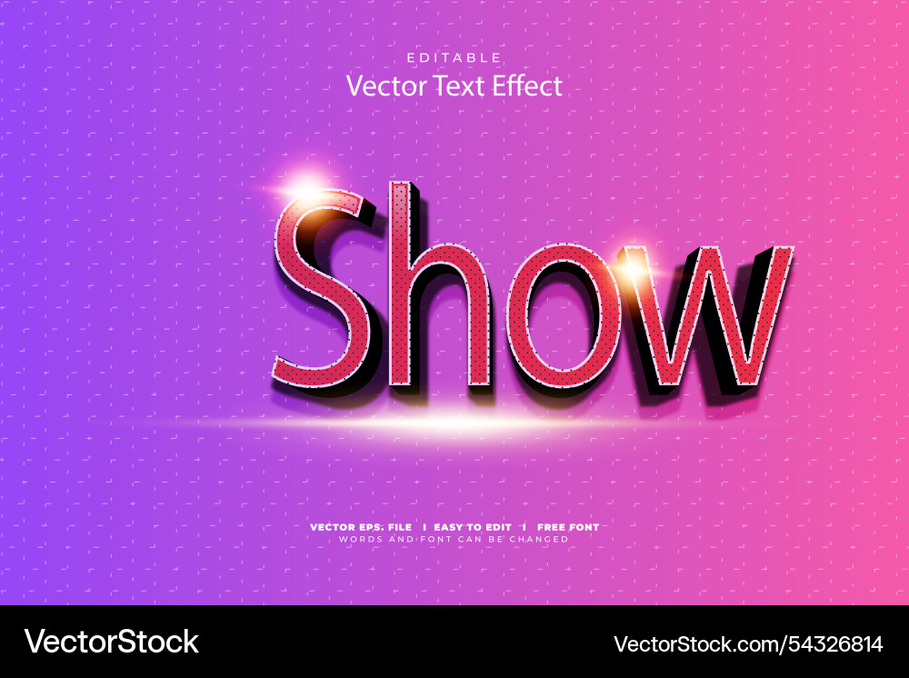 3d text effect editable vector image