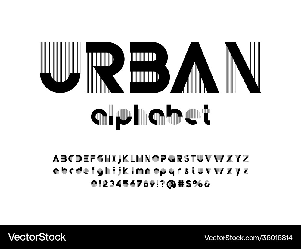 Abstract font vector image