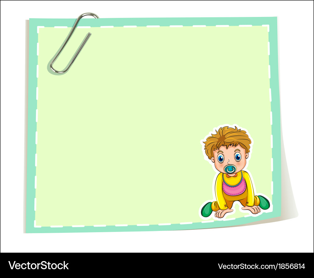 An empty paper template with a clip vector image