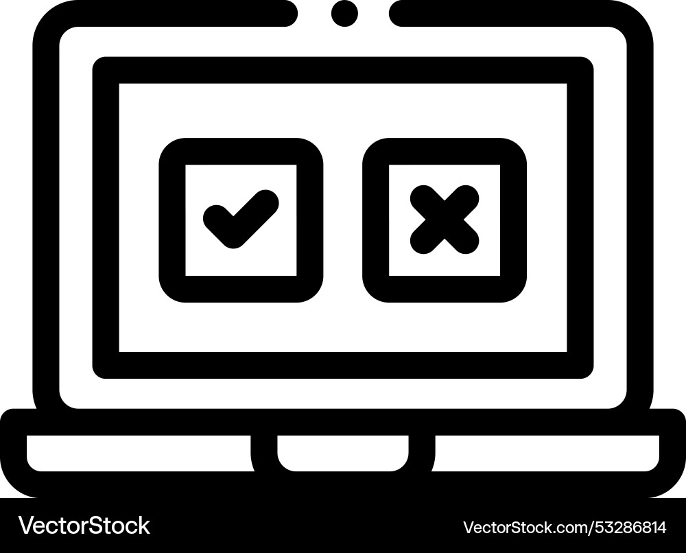 Exam icon thin linear style design isolated Exam icon thin linear style design isolated vector image
