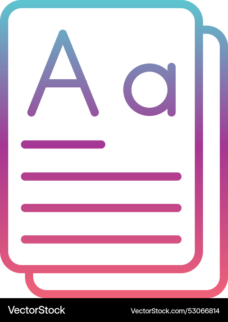 Flash card line gradient design Vector Image
