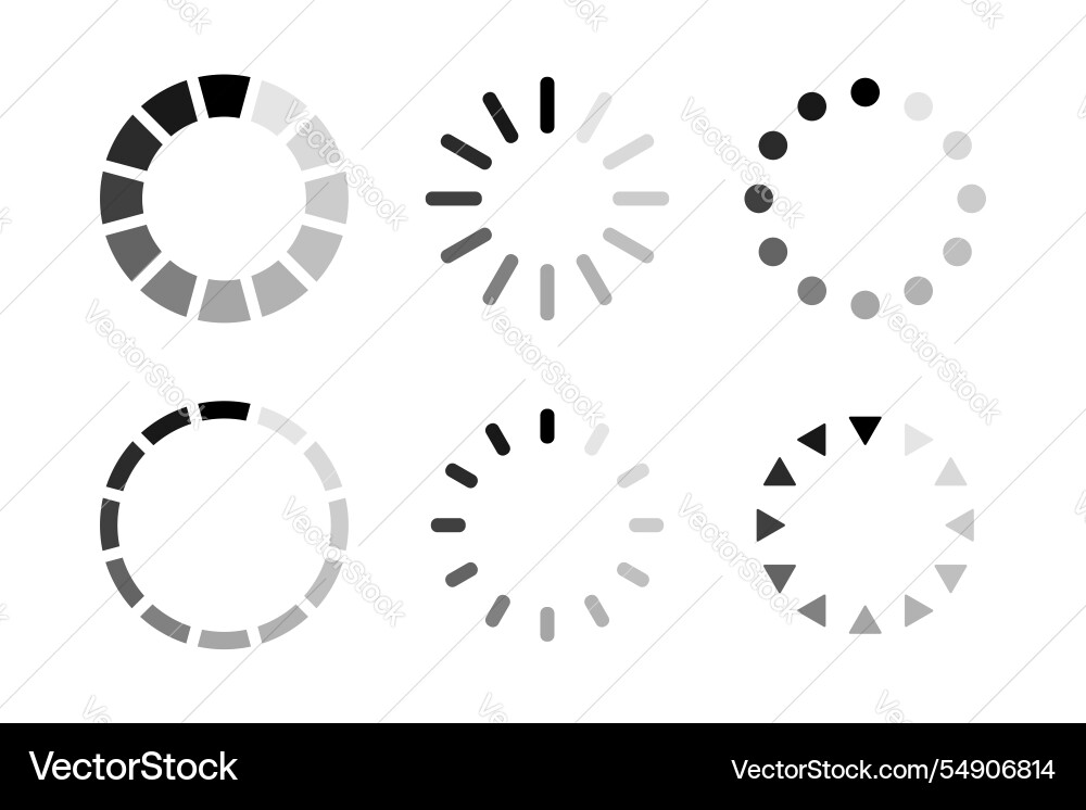 Loading set isolated on white background vector image