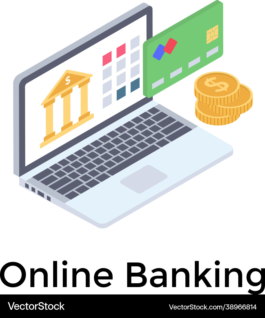 Online banking Royalty Free Vector Image - VectorStock