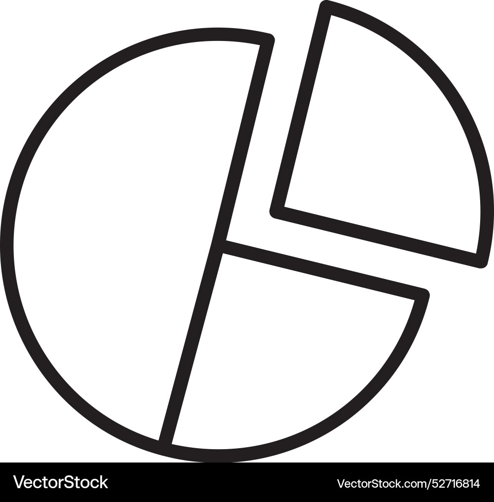Pie graph line icon design Vector Image