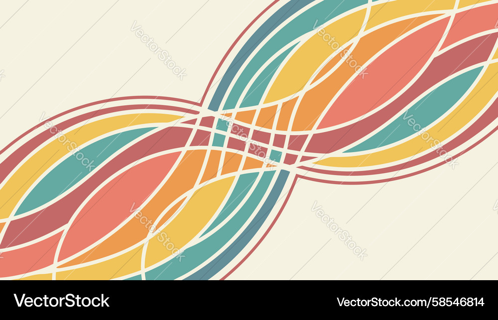 Retro Wavy Lines Pattern Vector Image