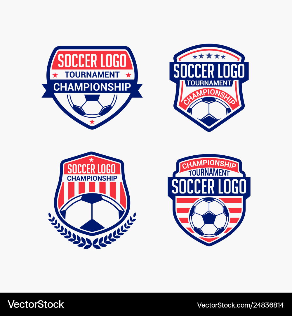 Soccer Badge Logo Template vector image