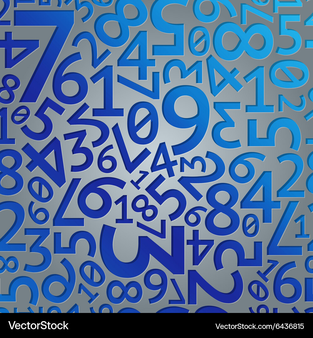 Abstract blue gradient extruded random numbers Vector Image