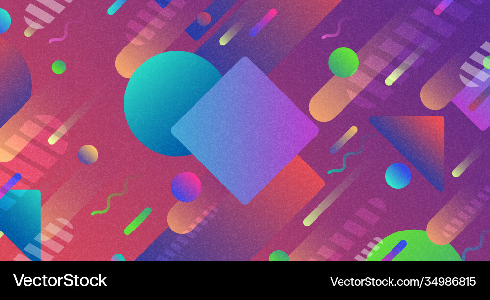 Abstract colorful geometric pattern design vector image