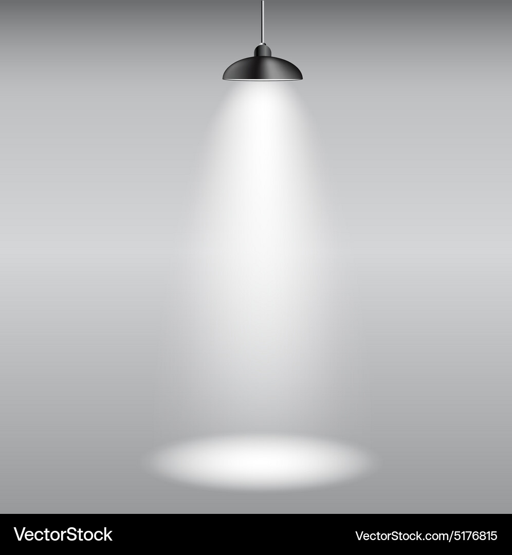 Background with lighting lamp empty space Vector Image