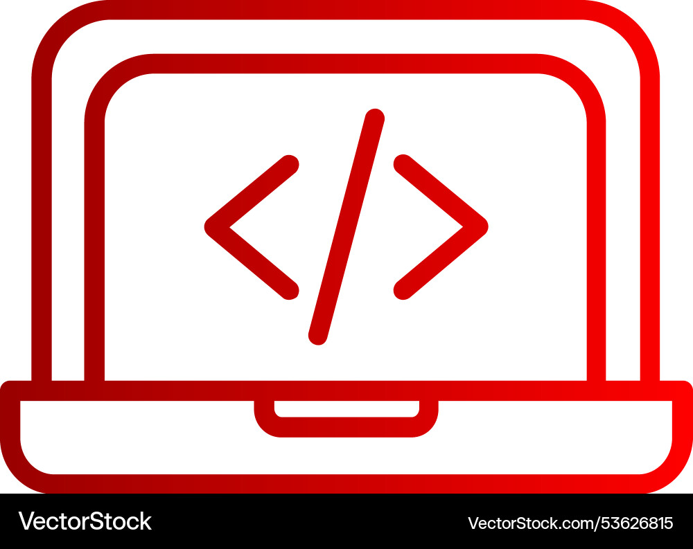 Html line gradient icon vector image