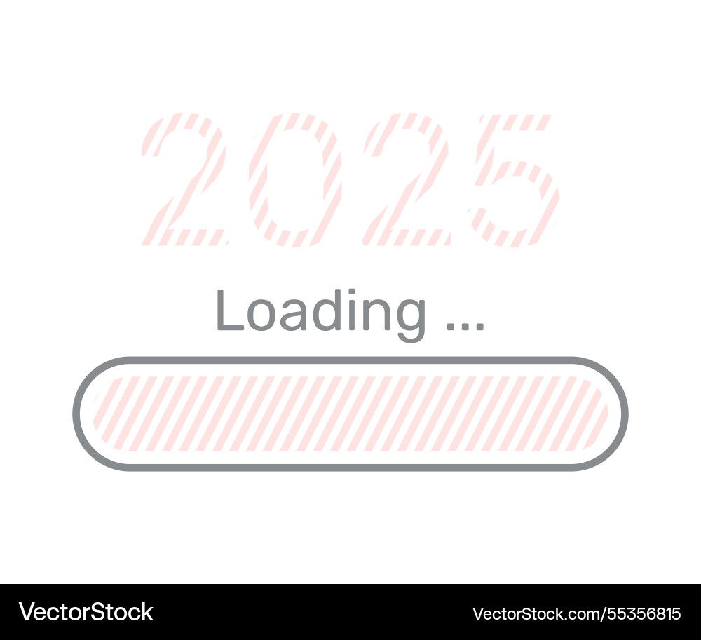 Loading process ahead new year 2025 design Vector Image