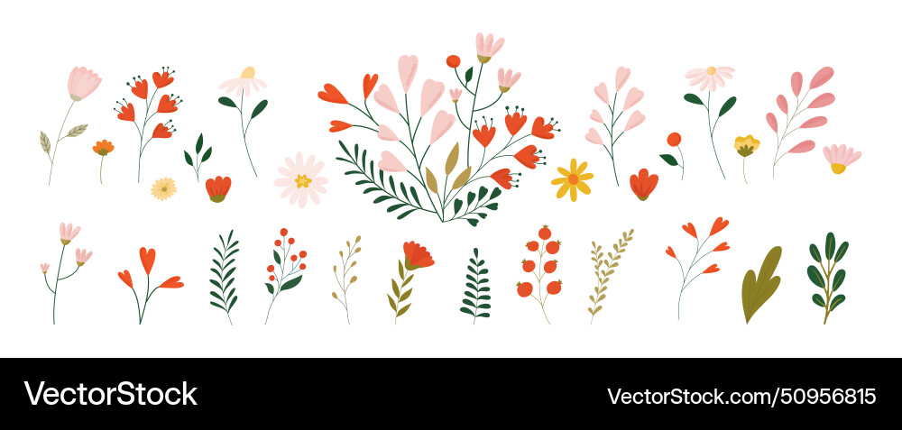 Modern abstract elements set minimal design vect vector image