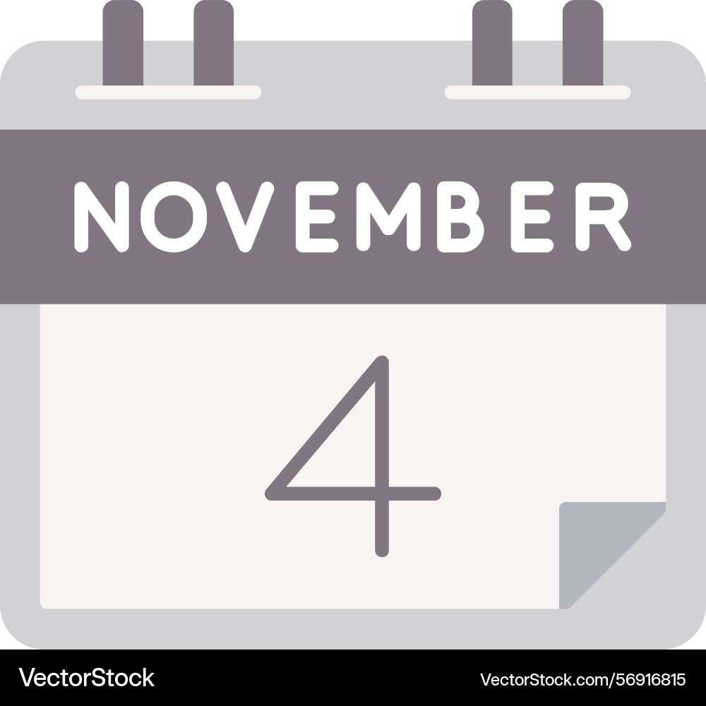 November 4 icon Royalty Free Vector Image - VectorStock