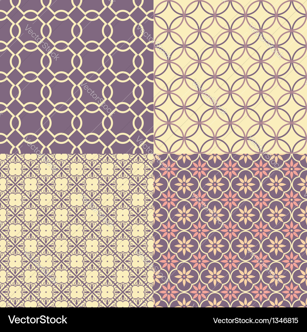 Seamless Abstract Patterns Collection vector image