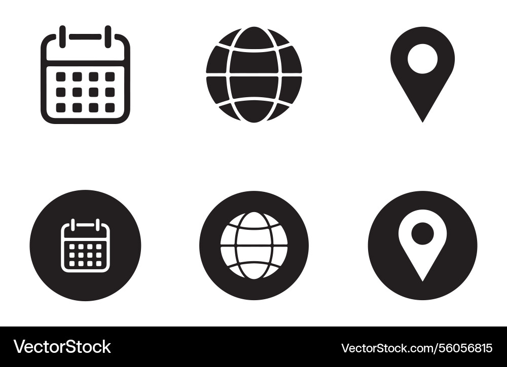 Website icon set web Vector Image
