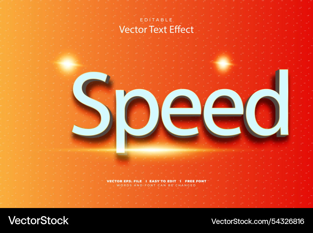 3d text effect editable 3d text effect editable vector image