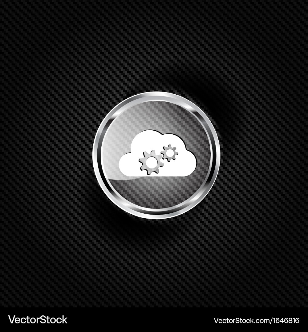 Cloud application settings web icon Vector Image