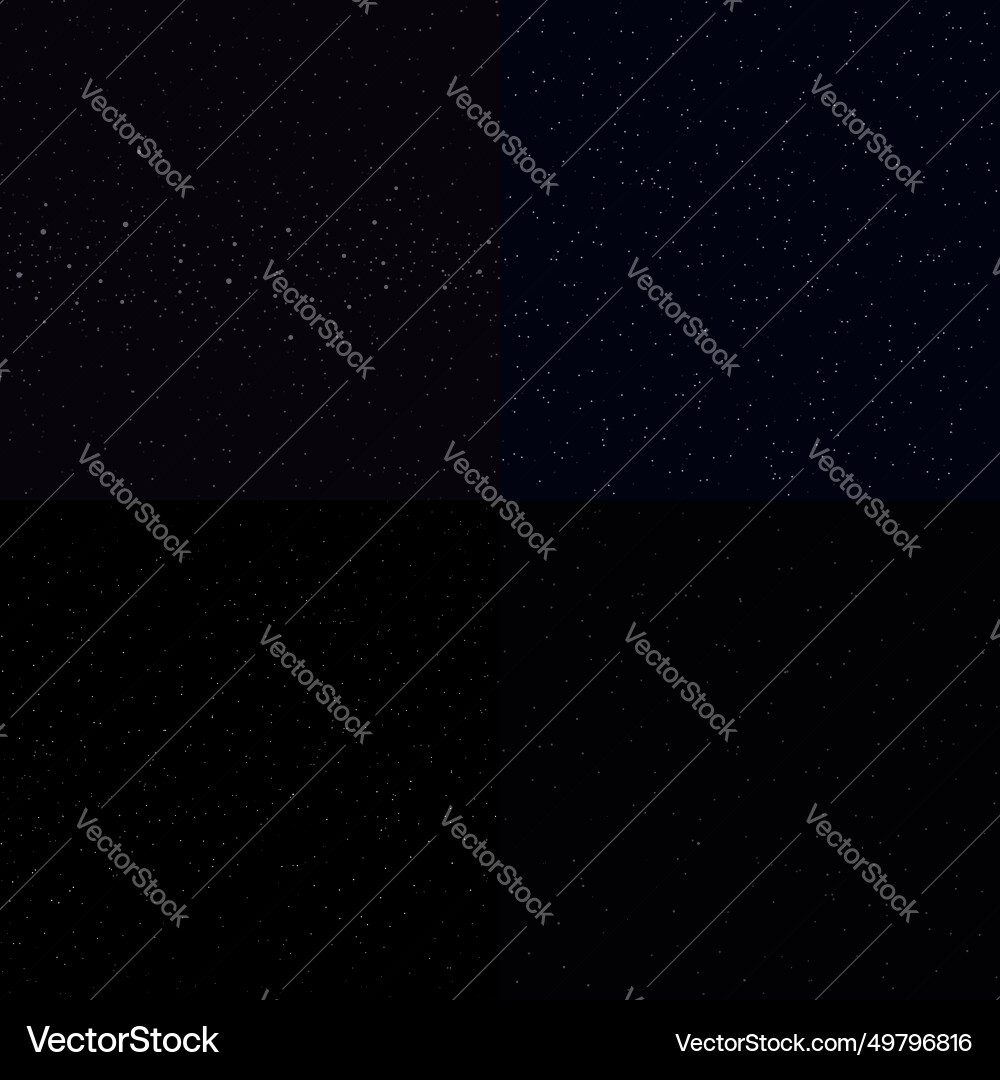 Deep dark space seamless pattern in set Deep dark space seamless pattern in set Vector Image
