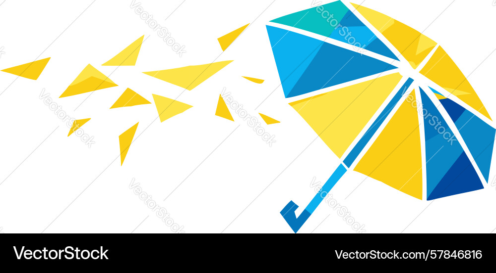 Exploding geometric umbrella design generative ai Vector Image