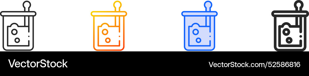 Flask iconthin linear gradient blue stroke Flask iconthin linear gradient blue stroke Vector Image