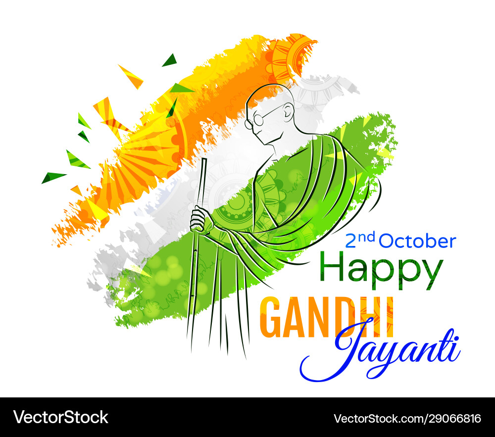 Gandhi Jayanti Poster vector image