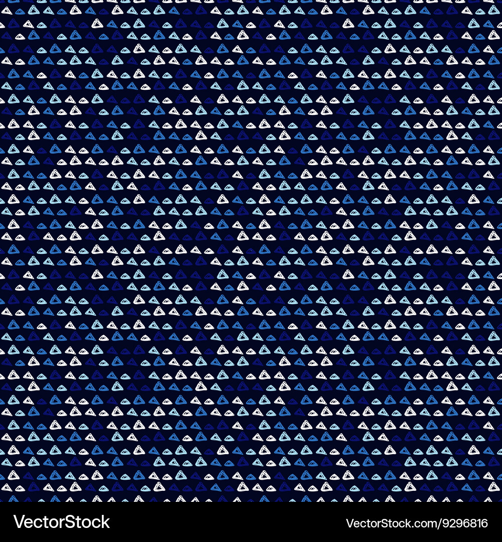 Hand drawn triangle pattern on a coloured Vector Image