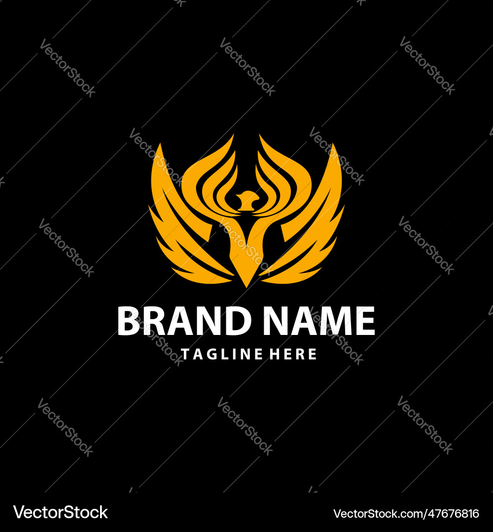 Luxus Flügel Adler Logo Design Luxus Flügel Adler Logo Design vektorbild