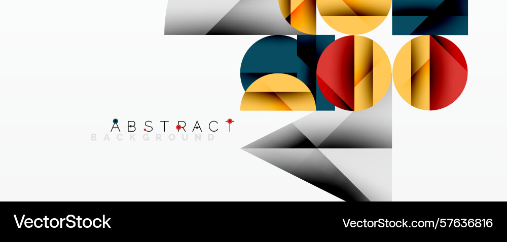 Modern abstract design features overlapping Vector Image