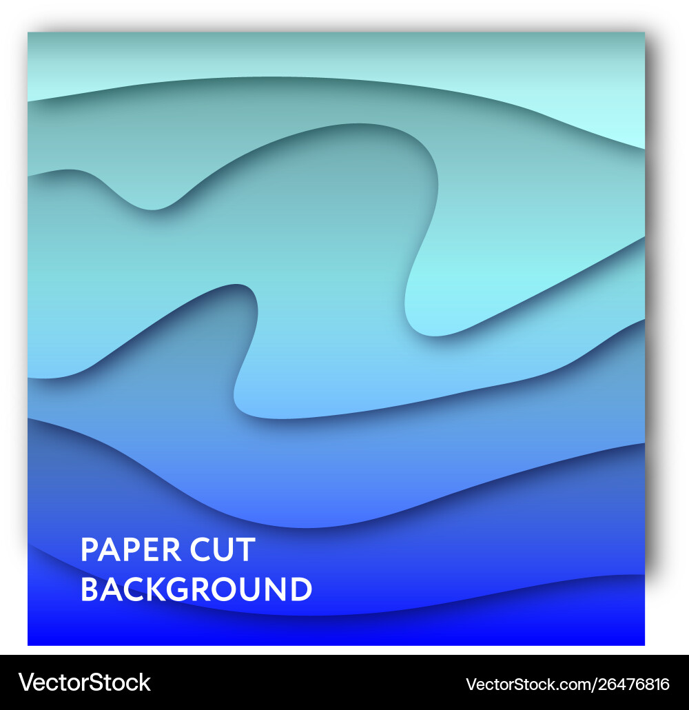 Paper cut background abstract color gradient 3d Paper cut background abstract color gradient 3d vector image
