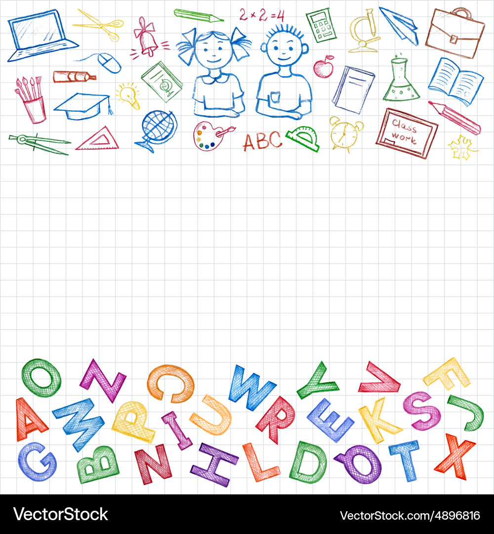Set of school sign Vector Image