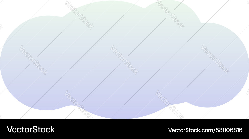 Soft gradient abstract cloud shape design Vector Image