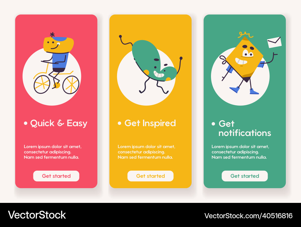 Template design for mobile app page Template design for mobile app page Vector Image
