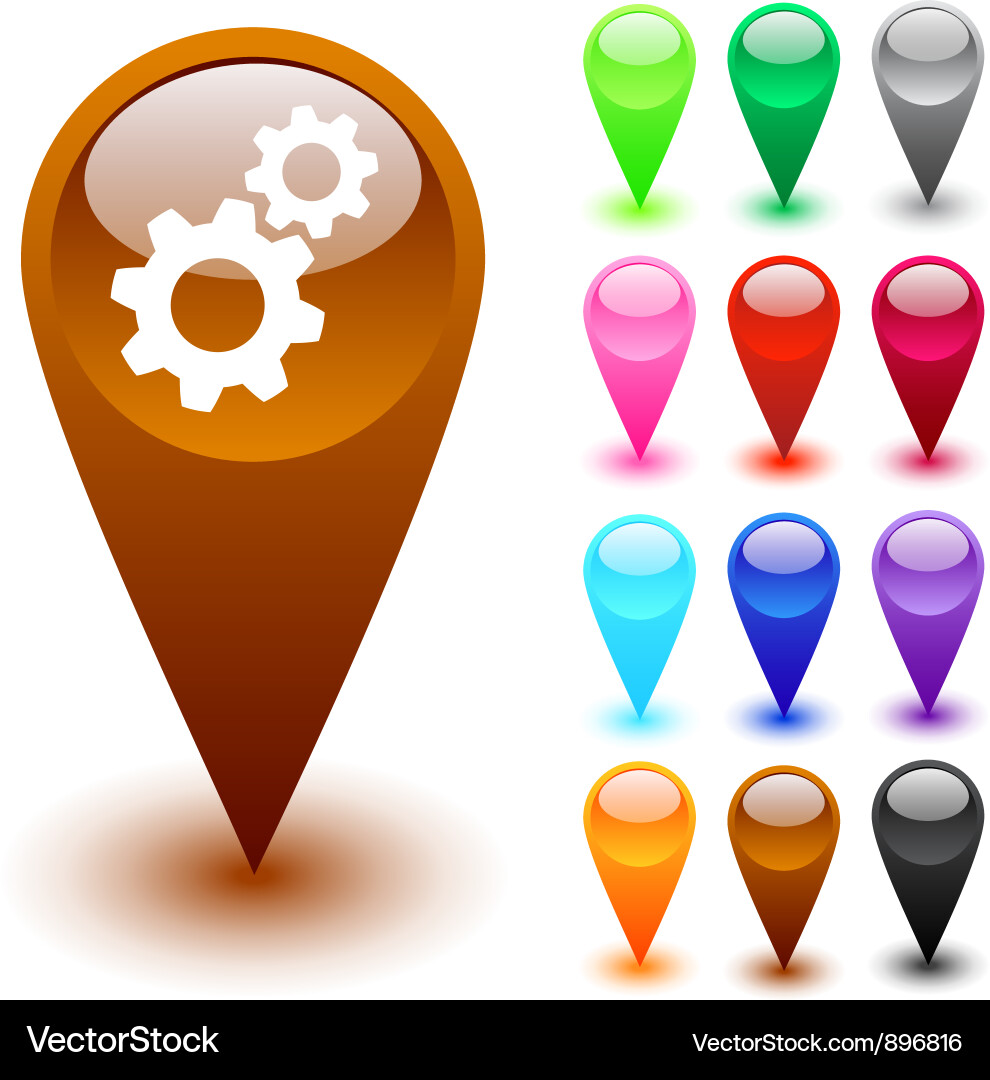 Tools button vector image