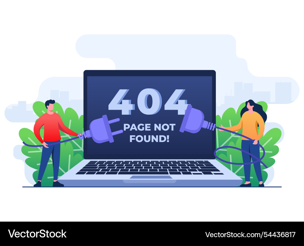404 error system broken page people trying 404 error system broken page people trying Vector Image