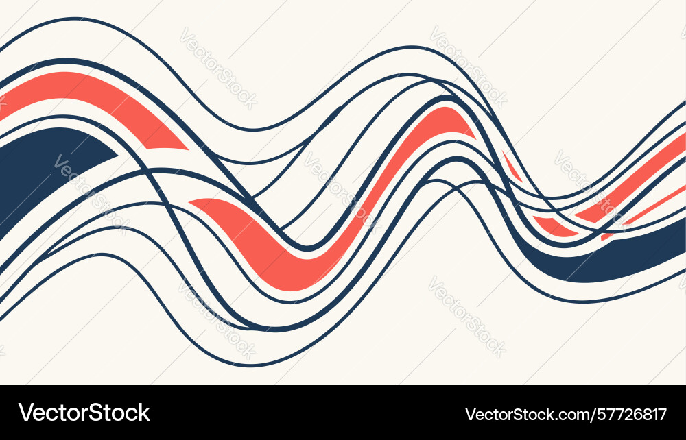 Abstract wavy lines pattern fluid dynamic vector image