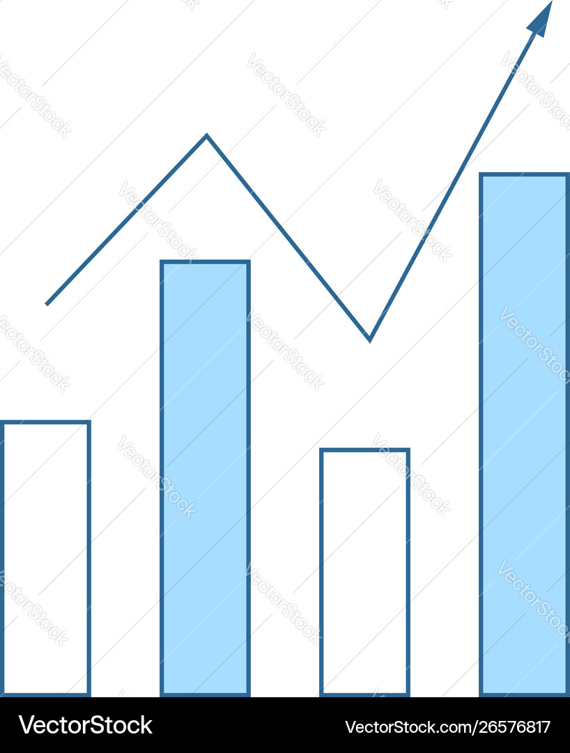 Analytics chart icon Analytics chart icon vector image